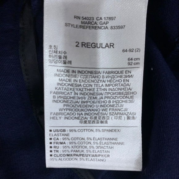 Gap Navy Clean Academia Blue Cotton Pencil Skirt - Picture 4 of 8